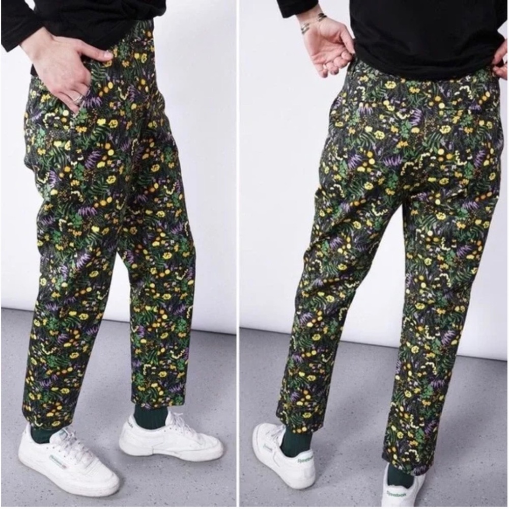 Wildfang Slim Crop Pant in Meadow Floral